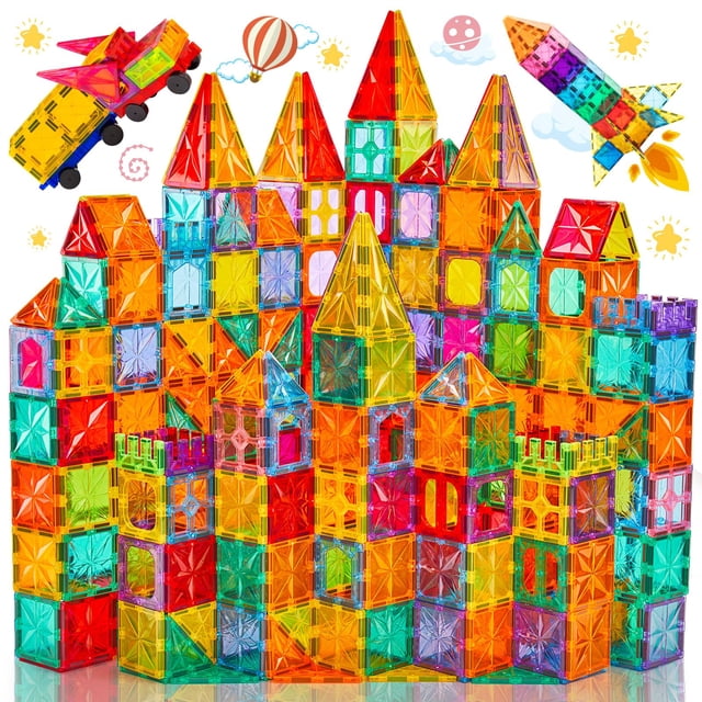 Azulejos magnéticos de construcción Palano con forma de estrella, 100 unidades, para niños de 3 a 9 años