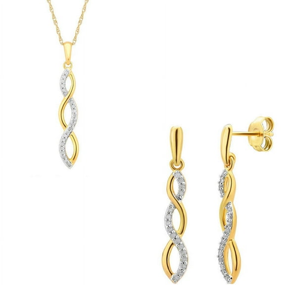 1/4 Carat T.W. Diamond Sterling Silver Infinity 2-Piece Jewelry Set