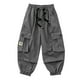 thumbnail image 2 of Odeerbi 5-16 Años Niños Cargo Pantalones Deportivos Jogger Pantalones Primavera Color Sólido Pantalones de Trabajo Sueltos Con Múltiples Bolsillos, 2 of 5