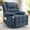 Blue, variant on Korser 360°Swivel Rocker Recliner for Adults with Massage and Heating,Manual Recliner Chair with Side Pockets Nursery Glider Recliner with Cup Holders for Living Room,Chenille,Dark Grey