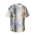 thumbnail image 2 of Disketp Men's Hawaiian The Cat Looks in the Mirror Print Shirts Button Down Holiday Beach Shirts-Large, 2 of 7