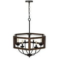 thumbnail image 5 of Home Bedroom 60W X 6 Renton Hexagon Rubber Wood, Metal Chandelier, 5 of 5