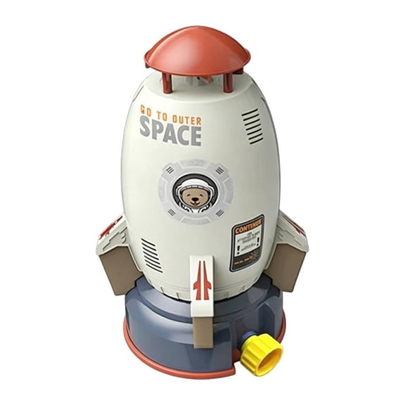 QSTDGVPW Rocket Sprinkler Toy Outdoor Toys Fun Interaction Toys for Birthday Gift Holiday white
