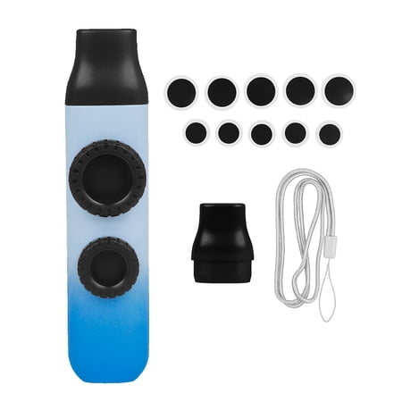 GoolRC Kazu Flute Double Flute Hole Kazoo Dual Flute Holes Replaceable Blowing Nozzle 10pcs Membrane Musical Instrument Ukulele Guitar Partner Musical Instrument for Child Adult Beginner