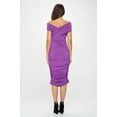 thumbnail image 5 of Renee C. Formal Solid Off Shoulder Bodycon Midi Dress - Rosa Apparel, 5 of 5