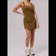 thumbnail image 5 of Vestido de Tenis para Mujer, Vestido Deportivo, Vestido de Entrenamiento, Vestido de Falda Pantalón, Trajes de Golf, Marrón , XL, 5 of 6