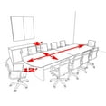 thumbnail image 2 of Modern Contemporary 12' Feet Conference Table, #MT-MED-C13, 2 of 2