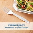 thumbnail image 5 of Heavyweight White Plastic Cutlery Variety Pack, Forks and Spoons, 600 Each, 1200 Count Total, 5 of 5