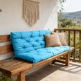 thumbnail image 4 of Bench Cushions for Outdoor Furniture Porch Patio Swing Chair Replacement Thick Cushion with Backrest 2 or 3 Person Waterproof 40x40 Inch, 4 of 4
