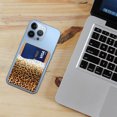 thumbnail image 3 of WIRESTER Self-Adhesive PU Leather Card Holder Stick on Pocket Credit Card Case Pouch Wallet for Apple Samsung Motorola LG Smart Phones - Yellow Glitter With Black Yellow Leopard, 3 of 6