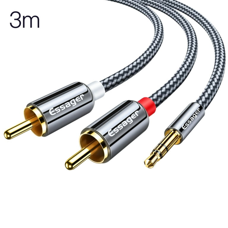 Essager RCA Audio Cable 3 .5 to 2 RCA Cable 3 .5mm to 2RCA Male