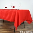 thumbnail image 4 of BalsaCircle Mantel rectangular de poliéster de 60 x 102 pulgadas, color rojo, 4 of 8