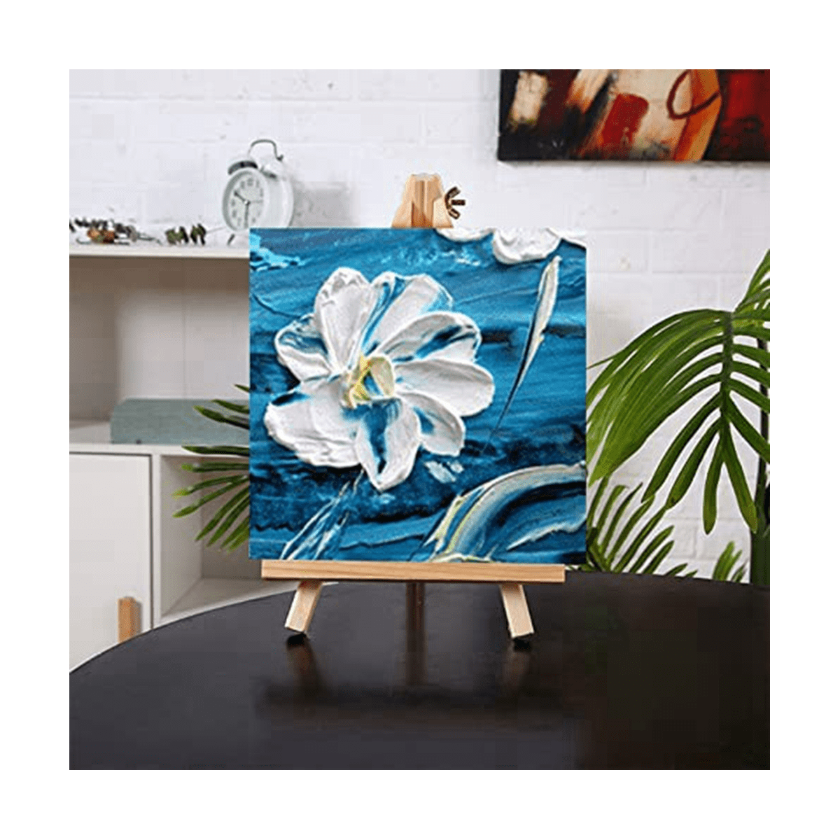 16 Pack 4 x Inch Stretched Mini Canvases Small Painting Canvas With Easel Art for