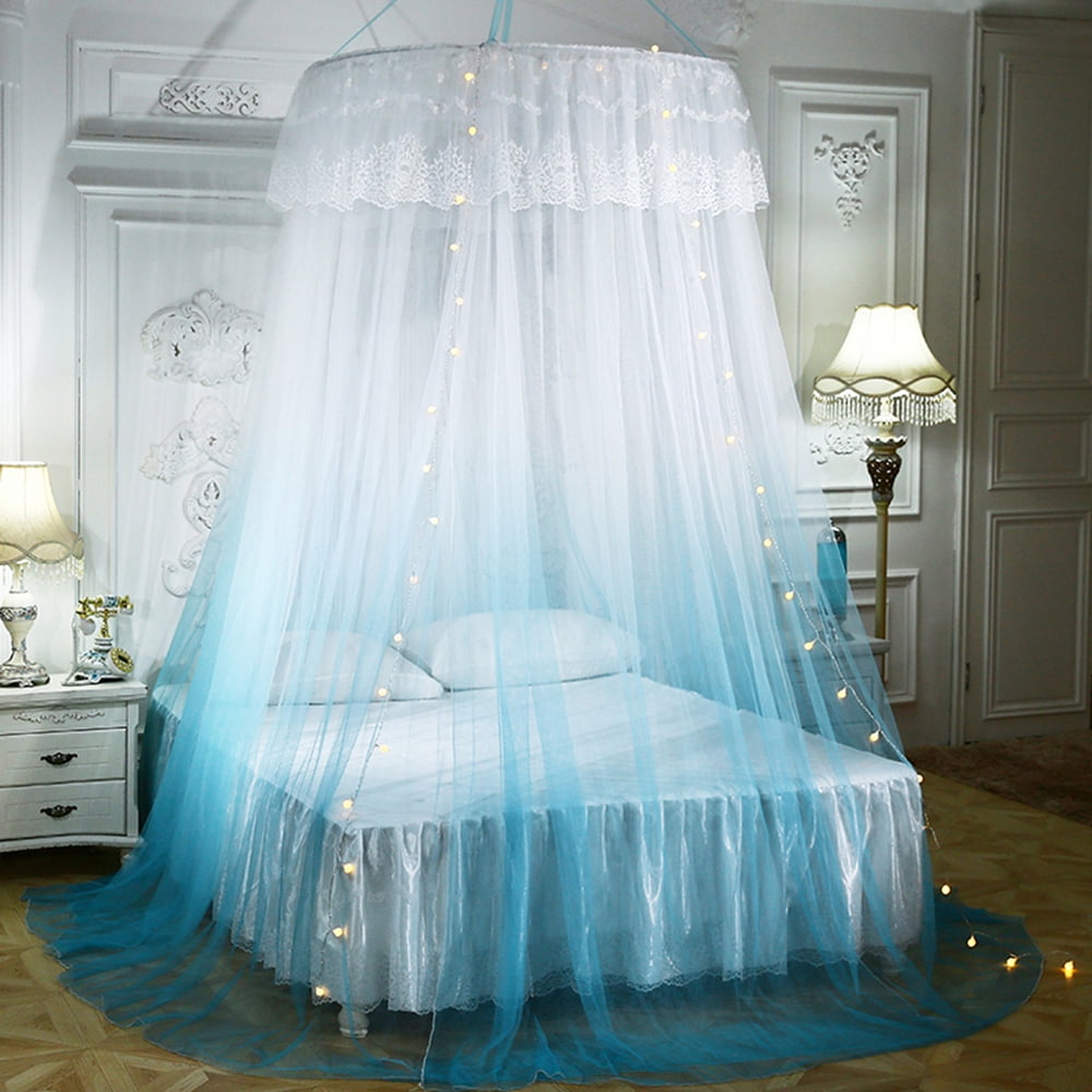 DYstyle Ceiling-Mounted Mosquito Net Home Dome Foldable Bed Canopy ...