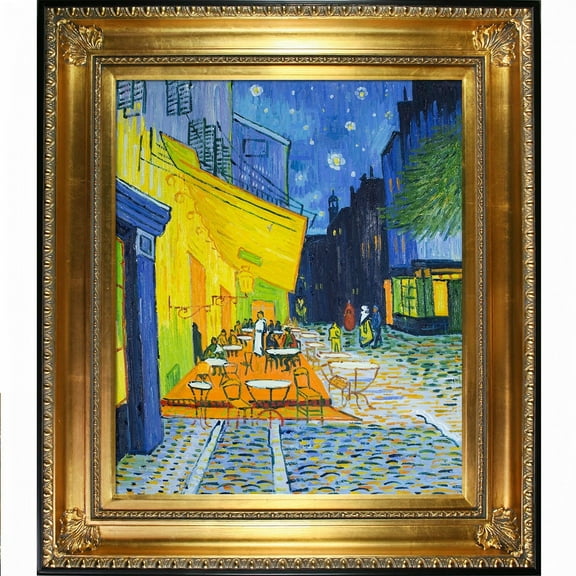 Vincent Van Gogh 'Cafe Terrace at Night' Hand Painted Oil Reproduction