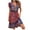 Red womens dresses, variant on Summer Saving Wycnly Womens Dresses Beach Vacation Vintage Bohemian Elastic Waist Flowy Swing A Line Dresses Summer Floral Print V-Neck Short Sleeve Formal Midi Dress Red s