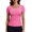 Hot Pink, variant on Womens Workout Shirt Short Sleeve Basic Activewear Tops Double Lined Tennis Shirt Summer Casual