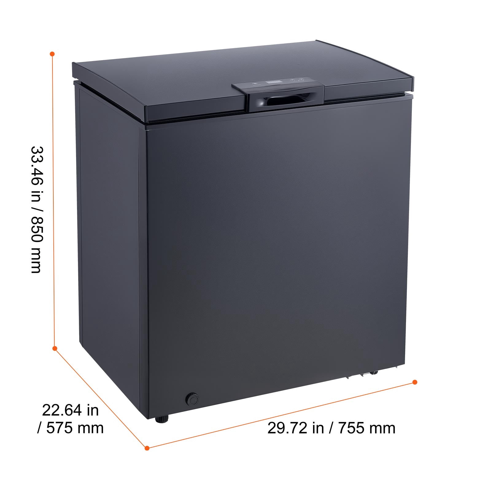 KFFKFF 5 Cu.ft Chest Freezer, Compact Deep Freezer with Top-Opening Door, Includes 2 Removable Baskets, Adjustable Temperature Control, Energy Efficient, Quiet Operation, Suitable for Garage Use