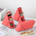 thumbnail image 7 of FEOLGEHLY Special Pencil Cases, Large Capacity Silicone Double Purpose Pen Pouch, Stationary Organizer, Portable Durable for Office Travel Holds Pens Erasers Components Small Items (Red), 7 of 7