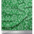thumbnail image 1 of Soimoi Poly Georgette Fabric Floral & Moroccan Damask Printed Fabric 1 Yard 52 Inch Wide, 1 of 3