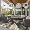 thumbnail image 3 of DEORAB Outdoor Rugs Patio Lightweight Waterproof Mat Plastic Rv Camper Outside Carpet,Black&Beige,8'x10', 3 of 8