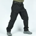 thumbnail image 7 of WTOBBY Men's Military Tactical Work Pants Stretch Multi-Pocket Outdoor Waterproof Down Insulated Pants for Hiking Camping Cold Weather Men's Trousers,Black L, 7 of 7