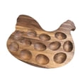 thumbnail image 1 of Soporte de madera para huevos, bandeja de madera para huevos, exhibición de huevos de Pascua con diseño en forma de gallina, contenedor de huevos para, 1 of 9