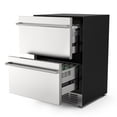 thumbnail image 1 of YaptheS Under Counter Beverage Refrigerator Cooler, 24" Stainless Refrigerator Small Fridge with Digital Display, 1 of 8