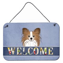 Carolines Treasures BB1434DS812 Papillon Welcome Wall and Door Hanging Prints