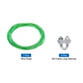 thumbnail image 3 of Uxcell 1/16 Green Vinyl Coated Wire Ropes 20ft Galvanized Steel with 2PCS M3 Loop Sleeves, 3 of 7