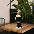 thumbnail image 3 of Escultura decorativa de figura de chef para decoración de cocina, decoración campestre en miniatura 4 10.5x8.5x22.5cm, 3 of 8