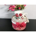 thumbnail image 2 of Elegantoss Elegant Bone China Cappuccino Coffee Tea Cup and Saucer Red Rose Design 10 oz in attractive gift box, 2 of 7