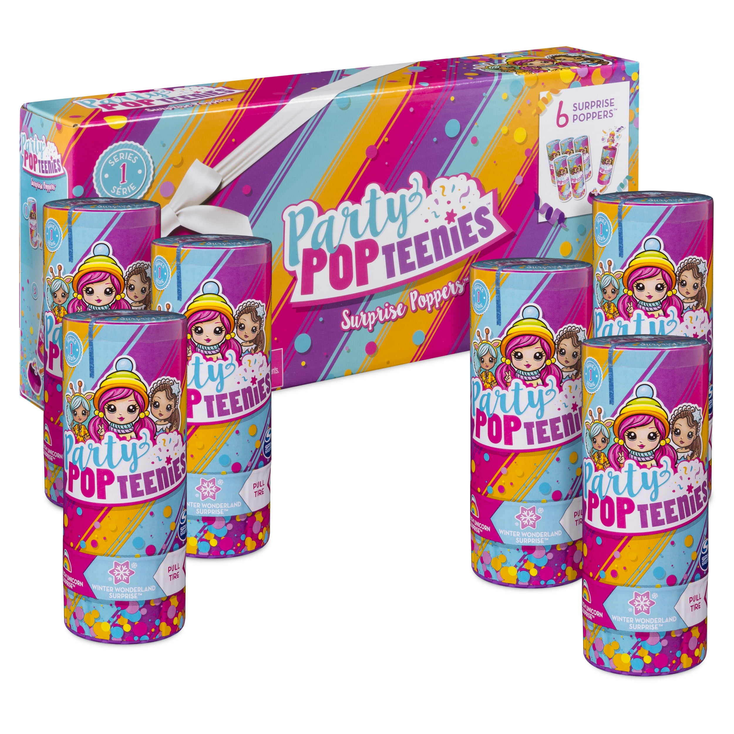 2x Party Pop Teenies Surprise Popper Doll Confetti Teenie Series 1 Popteenies for sale online 