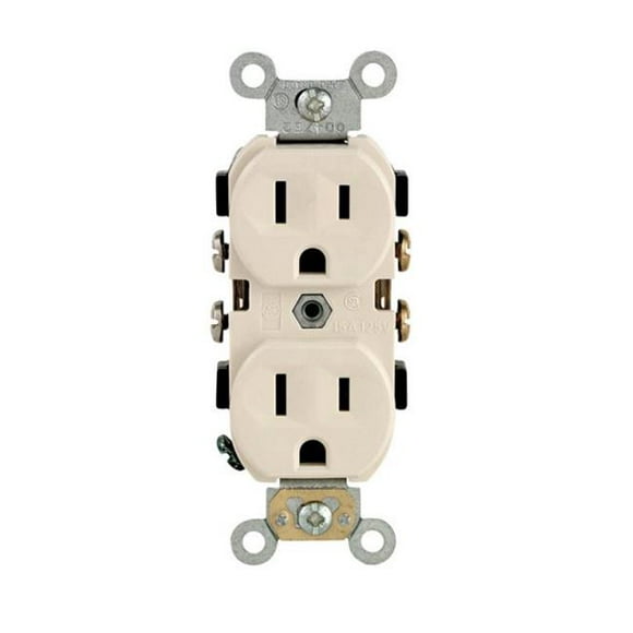 CBR15-00T 15 amp Decorative Duplex Receptacle Light Almond