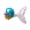 Floral White, variant on Girls' Sparkly Glitter Sequin Mermaid Tail with Starry Shell Hair Clip - Summer Crystal®