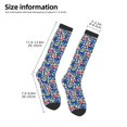 thumbnail image 5 of Fotbe Cute Popcorn print Women's Men's Novelty Crew Socks Cotton Socks Knee High Socks for Walking,Running,Nurses,Pregnancy, 5 of 9