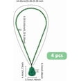 thumbnail image 2 of Necklace - Resin Bead Chain with Maitreya Laughing Pendant for Men Women for making Sea Green, 2 of 9
