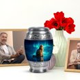 thumbnail image 6 of JAGASY Cat Funeral Keepsake Urn for Ashes, Blue Small Urns for Human Ashes, Northern Lights & Ice Mountain Decorative Urns for Siblings, Green Miniature Tiny Urn for Brother, (3 Inch), 6 of 7