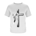 thumbnail image 4 of Vmvidoty Shirts for Mens Cross Jesus Graphic Shirt Short Sleeve Tops White M, 4 of 5
