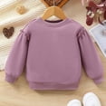 thumbnail image 2 of Tranfacy Chandails en Molleton Unis pour Filles Manches Longues Col Rond Chandail pour Automne Hiver Haut Décontracté Quotidien, 2 of 4