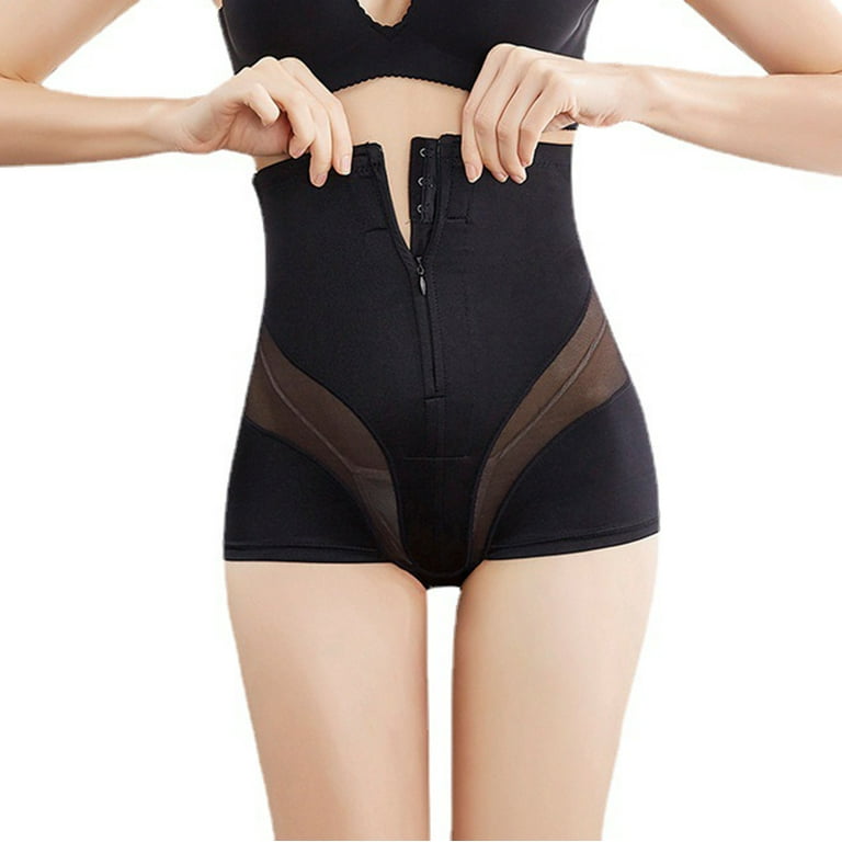 Aueoeo Body Shaper for Women Tummy Control, Womens Seamless Underwear  Women's Post-Natal High Waist Toning Body Zipper Breasted Belly Pants Lift  Hips