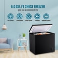 thumbnail image 4 of WANAI 6.0 Cubic Chest Freezer, Compact Deep Freezer with Top Open Door and Removable Storage Basket, 7 Gears Temperature Control, Energy Saving, for Office Dorm or Apartment，Black, 4 of 10