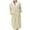 Beige, variant on Women's Plush Fleece Hooded Bathrobe, Long Length Belted Robe, Soft Cozy Loungewear, Spa Style Open Front Gown, Comfortable Warm Pockets Robe Beige L