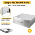 thumbnail image 6 of Acekid Outdoor Kitchen Drawers, 30x10 inch Stainless Steel BBQ Drawer, Flush Mount Built-in Drawer for Outdoor Kitchen Island & BBQ Islands,Silent, Fully Assembled, 30"Wx23"Dx10"H, 6 of 6