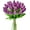 Grape Purple, variant on TETOU 15Pcs PU Fake Tulips Artificial Flowers, 13" Silk Flower Assorted Colors for Mother's Day Easter Valentine’s Day Gifts Home Kitchen Wedding Decoration - Multicolor