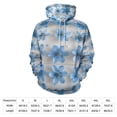 thumbnail image 4 of Blue Flowers Regular Fit Hoodie, Sporty Pullover Hooded Sweatshirt for Men Women S, 4 of 6