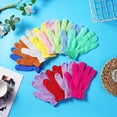 thumbnail image 4 of ZHUYING 24 pcs Exfoliating Shower Gloves,Double Sided Exfoliating Bath Gloves Deep Clean Dead Skin for Spa Massage Beauty Skin Shower Body Scrubber Bathing Accessories.-12 Multi-Colors, 4 of 7