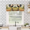 thumbnail image 4 of Spring Floral Rooster Kitchen Valances for Windows 60x18 Inch Kitchen Curtains Valances Rod Pocket Farmhouse Vintage Rooster Bathroom Window Valances for Window Treatment Decor, 4 of 6