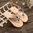 thumbnail image 5 of longantii Flip Flops for Women Summer Sandals Anti-slip Slippers Flip Flops Boho Beach Thong Sandals Red, 5 of 7