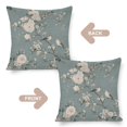 thumbnail image 3 of Pillow Cases Blue Green Taupe Floral And Bird-7 Throw Pillow Cover Floral Bird Watercolor Design Cooling Pillowcase 16"x16" Gifts for Home Decor, 3 of 7
